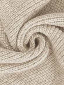 GlowEve 独特小众设计感灰色长袖针织衫，女士新款休闲宽松上衣，搭配条纹阔腿裤，女士针织两件套 - 彩色 - 查看 6