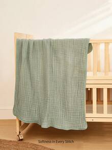 Cozy Pixies 1包棕色泡泡纱布毛巾，多用途襁褓毯和婴儿浴巾，柔软亲肤，适合浴室和婴儿车使用，是新生男婴和女婴的理想选择。 - 綠色 - 查看 2