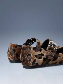 CUCCOO GRLICON Round Toe Mesh Motorcycle Style Mary Jane Flats, Punk Ballet Flat Shoes, Unisex Style, Suitable For Casual, Holiday, Christmas, Thanksgiving, New Year Party Outfits - Multicolor - View 5