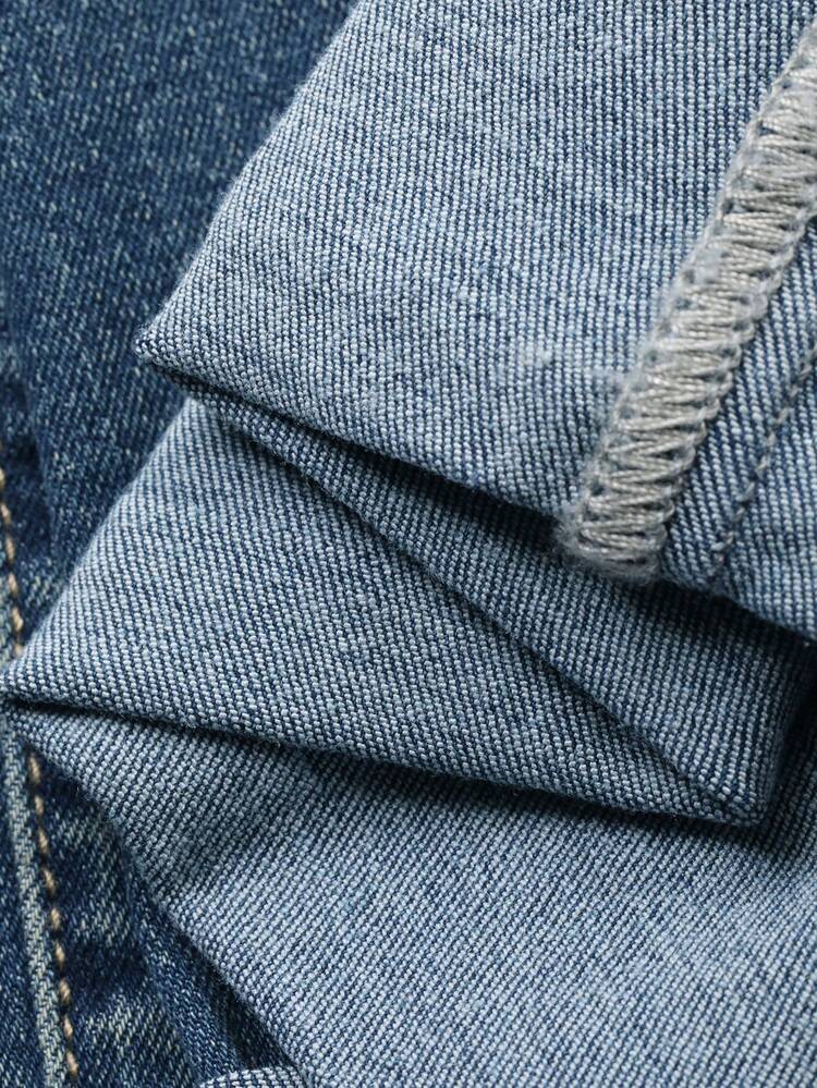 Dazy Plus Light Wash Distressed Hem Fitted Straight Leg Cropped Jeans, Plus Size Women, All Season Jorts