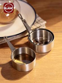 1pc 304 Stainless Steel Vinegar Soy Sauce Dish, Steak Plate, Sauce Cup, Pepper Cruet, French Fry Ketchup Dish For Western Cuisine Seafood Boil - Silver - View 3