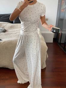 Livesso Women's Casual Comfortable Pajama Set, Summer New Arrival - Beige - View 4