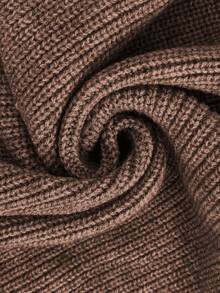 GlowEve Unique Niche Design Sense Cross Gray Long Sleeve Knit Sweater Women's New Casual Loose Top, Paired With Striped Wide-Leg Pants, Women Knit Two Pieces Set - Multicolor - View 6