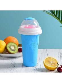 1pc - Make Your Own Smoothie Cup, Quick Iced Milkshake For Summer, Magic Smoothie Cup, Magic Slush Cup With Lid And Straw, Portable Smoothie Squeeze Cup, Double Silicone DIY Magic Smoothie Maker Squeeze Cup For Juice, Soda, Milk And Ice Cream, Gift - Multicolor - Ver 7