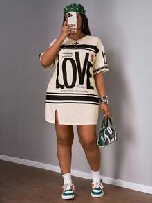 Slaydiva Váy ngắn hở vai màu hồng, hở vai, tay ngắn, thường ngày cho kỳ nghỉ đầu xuân cỡ lớn - màu đen - Xem 1