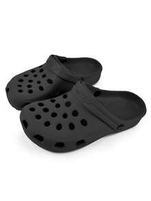 Sandalia Chancla Pantunfla Clogg EVA Cómoda hombre Ligera sandalias casuales, antideslizante y transpirable adecuadas para usar tanto en casa, como al aire libre, en el trabajo, para pasear y en la playa. - Negro - Ver 11