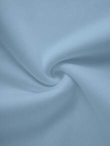 Manfinity Joysei 男士字母印花撞色长袖保暖连帽卫衣，秋冬款 - 淺藍色 - 查看 4