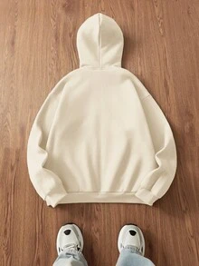 Manfinity Unisex Men's Knitted Casual Loose Fit Long Sleeve Zip-Up Hooded Sweatshirt, Couple Things