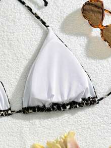 Swim SXY 2025 Plus Size Women Solid Color Triangle Cup Tankini Top - Multicolor - View 5