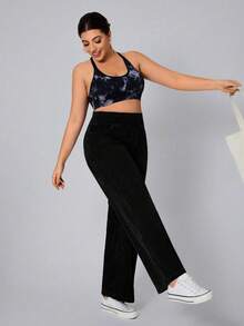 Flexra Plus Size Soft Medium Wash Elastic Jeans - Black - View 6