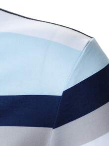 Manfinity Bizformal 男士条纹长袖Polo衫 - 彩色 - 查看 5