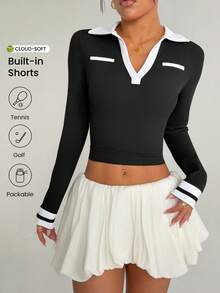 Dewbera Polo sport décontracté mode rétro pour femmes, convient pour la course, l'entraînement, le yoga, le Pilates, élégant et jeune