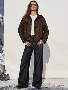 Aveloria Modichic Áo khoác da lộn họa tiết da báo thời trang dành cho người đi làm - Nhiều màu - Xem 6