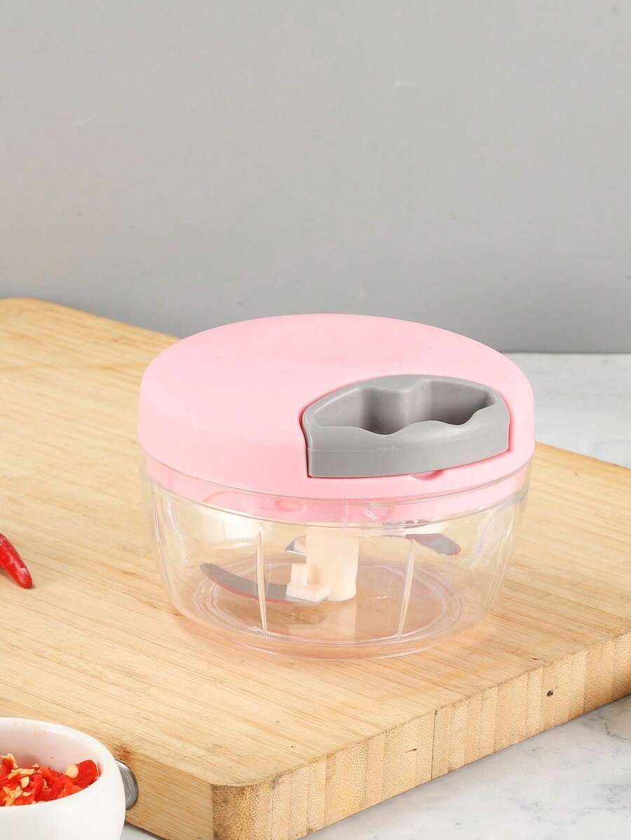 1个手动蒜蓉压榨器，双刀片蒜蓉切碎器 - 彩色 - 查看 1