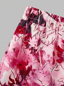 SHEIN Sparklyn 2pcs/Set Teen Girl Letter Print Short Sleeve T-Shirt And Full Length Pants - Multicolor - View 6