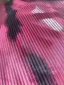 Vionelle 大码女式弹力腰扎染印花半身裙，时尚鱼尾下摆长款女式鱼尾裙，酒红色长裙，美人鱼裙，粉色，适合中国新年、情人节、圣诞节等场合。 - 中紫紅色 - 查看 5