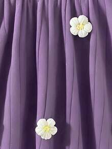 Elladie kids Robe en tricot texturé à col rond, manches raglan et taille marquée, couleur unie, style décontracté et mignon pour filles