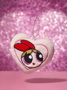 THE POWERPUFF GIRLS X SHEIN Cute Plush Pendant, Love Shape, Soft Material, Suitable For Hanging In Bags, Keychains, School Bags And Other Places, Suitable For Teenagers, Adults And Other Bubbles, Blossom, Buttercup,Gift Ideas - 彩色 - 查看 11