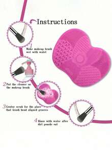 1pc Cleaning Brush With Suction Cup, 4 Colors Available, For Cleaning Silicone Pads,Bag,Organizer,Storage,Makeup Organizer,Makeup - Multicolor - View 18