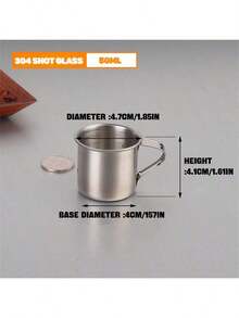 1个50/70/100毫升迷你杯。茶杯。杯子。咖啡杯。简约设计。防碎耐用。抛光优雅。适用于茶、酒、水、咖啡。可用洗碗机清洗。 - 銀色 - 查看 8