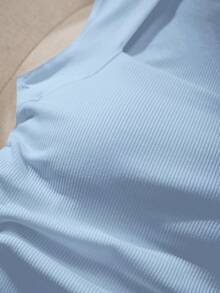 SHEIN EZwear 2pcs/Pack Padded Bralette Style Sexy Slim Fit Women's Tank Top, Built-In Bra - Multicolor - View 7