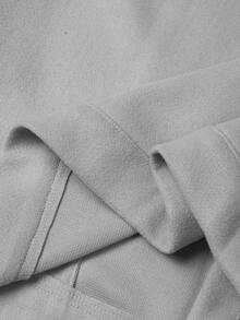 Manfinity Homme Men's Long Sleeve Solid Color Casual Overcoat For Autumn/Winter - Light Grey - View 8