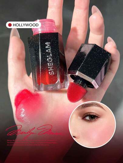 Marilyn Monroe X SHEGLAM Color Bloom Dewy Liquid Blush- Liquid Blush Liquido Impermeabile Lunga Durata Alta Pigmentazione Non-Fading Naturale Duraturo Luminosità Leggera Trucco Viso Rare Marchio Bellezza Trucco Cosmetico Per Donne Ragazze Perfetto Per Autunno Inverno Ideale Per Y2K Elegante Moda Adatto Per Compleanno Natale Presente Festa Pronto Migliore Colore