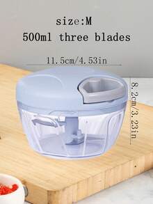 1个手动蒜蓉压榨器，双刀片蒜蓉切碎器 - 彩色 - 查看 10