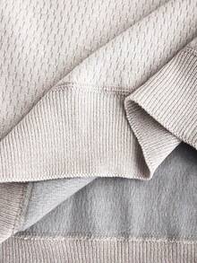 Calvornis 男士休闲日常通勤简约纯色高领毛衣，秋冬季长袖上衣 - 米色 - 查看 6