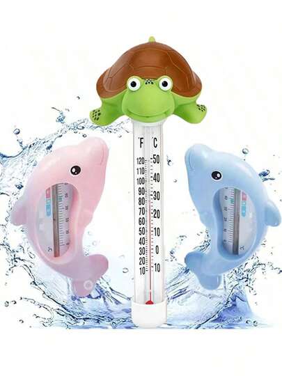 1 Animal Shaped Water Temperature Gauge, Mercury Free Thermometer, Large Display Screen, Bathtub And Swimming Pool Thermometer, Household Water Temperature Gauge, Outdoor Water Temperature Measurement, Shatterproof, Suitable As A Gift For Children