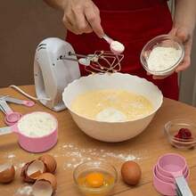 8pcs Measuring Cups & Spoons Set, Stackable Cups And Spoons, Nesting Measure Cups With Stainless Steel Handle, Kitchen Gadgets For Cooking & Baking