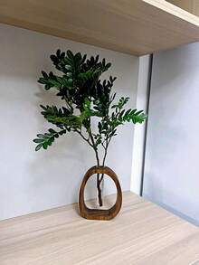 1pc Walnut Vase Decoration, Clear Glass Test Tube Vase, Small Aquatic Flower Installation, Simulated Dried Flower Decoration Vase, Flower Arrangement Art Vase, Simple Table Decoration, Simple Living Room Exhibition Hall Decoration, Home Decoration, - Brown - View 13