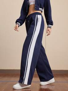 Cheerettes 秋冬女士保暖加厚运动裤 - 藍白色 - 查看 1