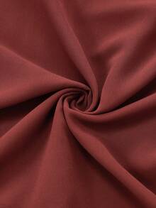 GlowEve CURVE 大码女式阔腿喇叭裤，层叠蛋糕喇叭裤，度假飘逸裤 - 紅木色 - 查看 7