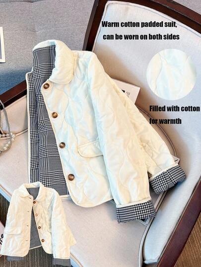 Franclia Women Quilted Jacket Women Embroidered Jacket