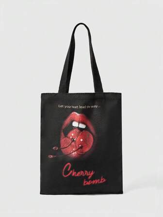 Grunge Punk Borsa a tracolla riutilizzabile in tela con stampa all-over a motivo di occhi/luna/stelle, design adatto per lo shopping