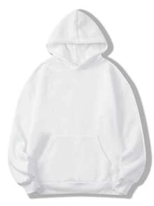 INAWLY 女士极简印花长袖常规卫衣 - 白色 - 查看 2