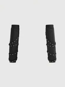 ROMWE Avant Áo không tay phối đinh tán tai thỏ phong cách Punk Rock retro dành cho nữ - màu đen - Xem 7