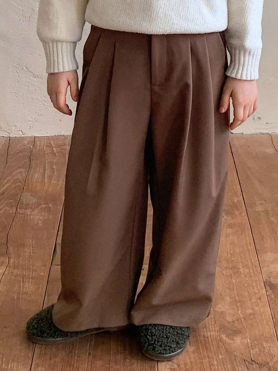 DAZY Young Girls Wide Leg Pants, Fall - Brown - View 1