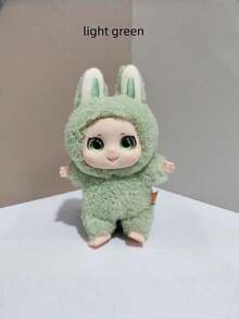 1个迷你乙烯基材质（非毛绒填充）柔软钥匙扣兔子造型吊坠，适合复活节礼物、派对装饰，可爱时尚配饰 - 彩色 - 查看 12