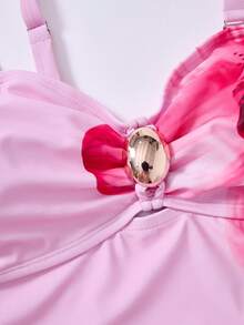 Swim Oasis Plus Size Printed Casual Vacation Sarong One-Piece Swimsuit