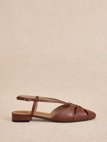 Rosivie Women's Circular Link Buckle Design Gladiator Sandals Valentine's Day