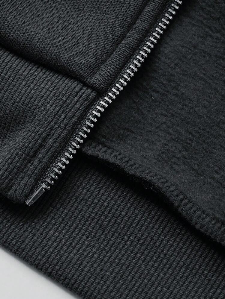 Women's Autumn/Winter Thermal Lined Zip-Up Hoodie And Pants Casual 2 Pieces Set Lounge Sets For Women