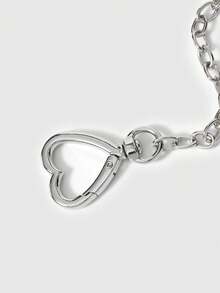 ROMWE Kawaii Cute Cartoon Strawberry Card Holder Wallet, PU Leather Heart Shaped Lanyard Mini Card Case - Red - View 4