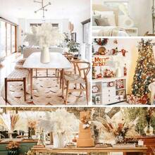 10/15pcs Artificial White Pampas Grass - Non-Shedding Pampas Decoration, Multifunctional For Thanksgiving, New Year, Valentine's Day, Mother's Day - Ideal For Wedding, Shower, Boho Home And Farmhouse Decor,Fall Decor,Autumn