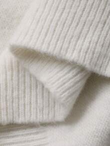 DAZY 女士商务休闲高领毛衣 - 白色 - 查看 7