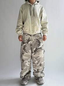 DAZY Quần Jeans Denim Rằn Ri Thường Ngày Dáng Rộng Cho Nam, Mùa Thu - Nhiều màu - Xem 4