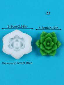 Khuôn silicon cây mọng nước, trang trí máy tính để bàn tại nhà, nghệ thuật trang trí nến thủ công tự làm, khuôn trang trí nến thơm thủ công, lô hội hoặc xương rồng, trang trí chậu sáng tạo, khuôn nến thịt cuộc sống vĩnh cửu không héo úa - trắng - Xem 25