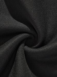 Manfinity Hypemode 男士经典印花连帽衫和运动裤套装，两件套，冬季保暖内衬 - 黑色 - 查看 4