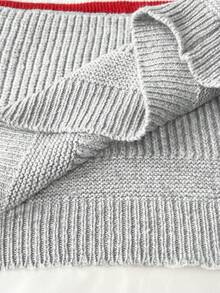 Flirla Women's Casual Flag Pattern Jacquard Knit Sweater, Autumn/Winter - Multicolor - View 6